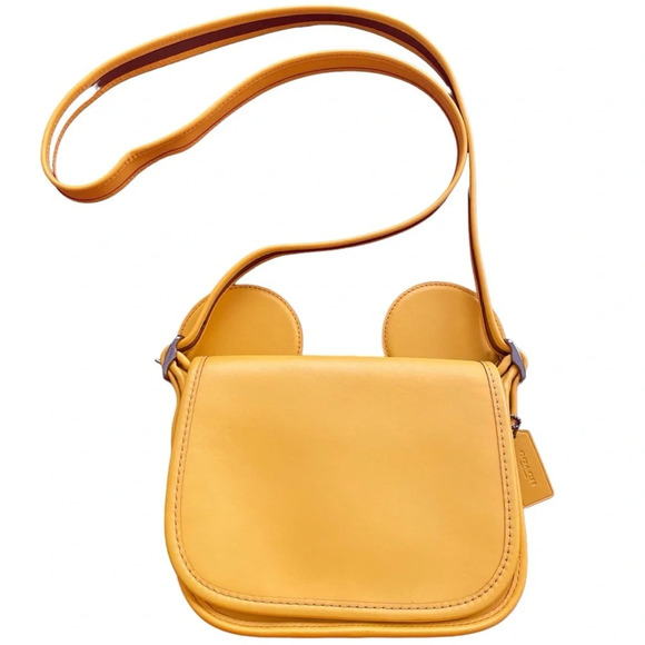 Coach x Disney Patricia Saddle Mickey Mouse Ears Crossbody Bag Authentic - Picture 2 of 10